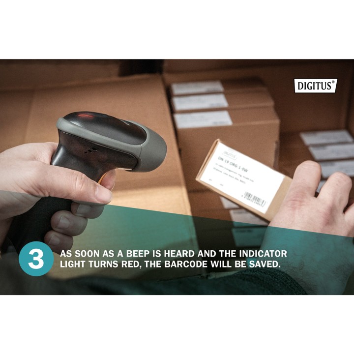 DIGITUS Wireless handheld barcode scanner 2D-BLUETOOTH