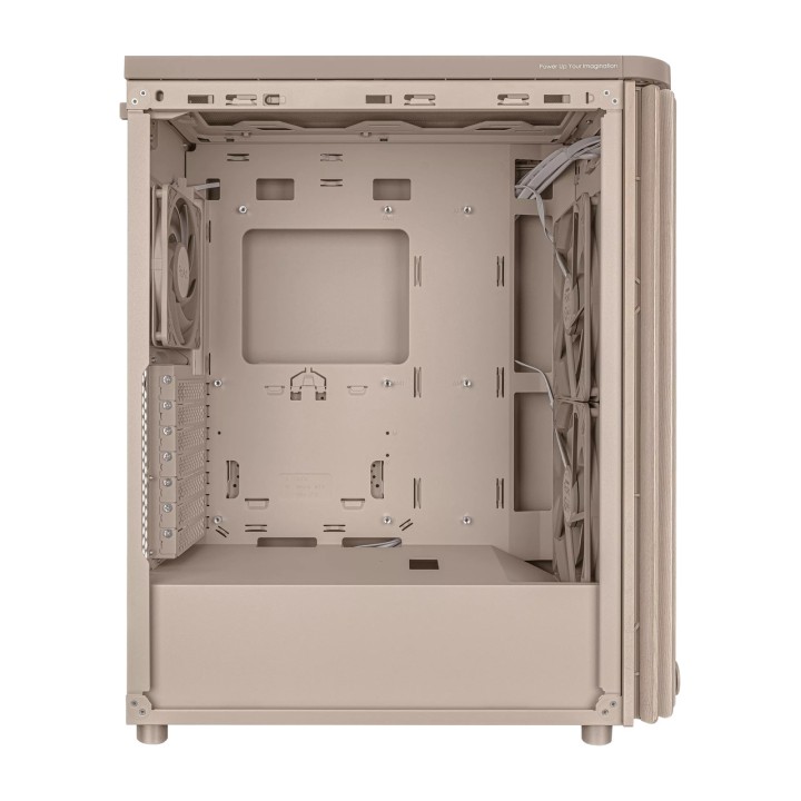 ASUS ATX mid-tower PC case with wood front panel