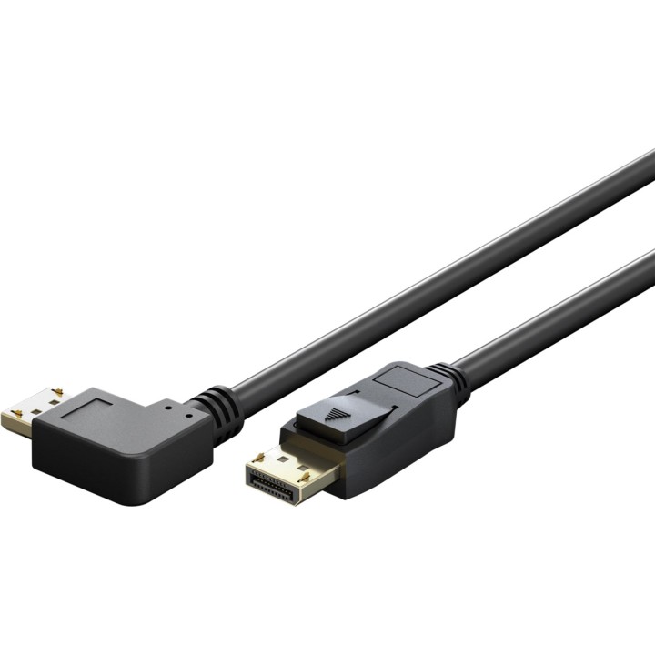 GOOBAY Cable para monitor con conector acodado lateral a 90