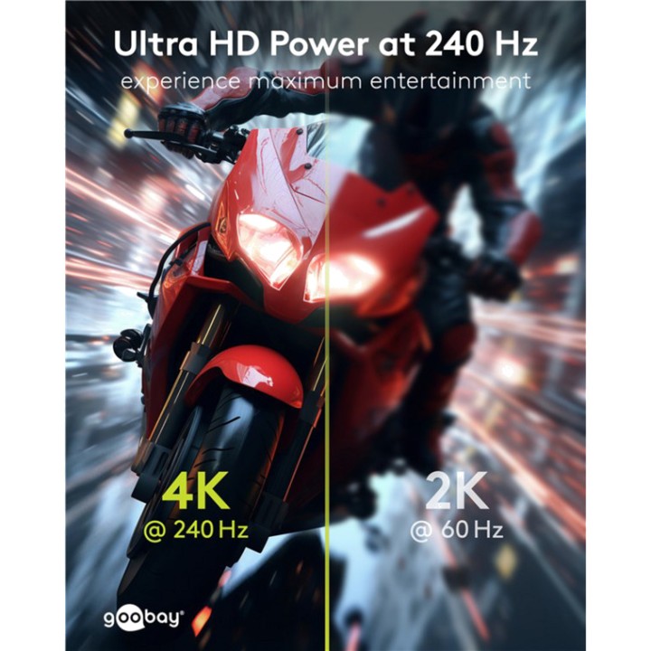 GOOBAY Cavo per monitor con connettore angolato lateralmente