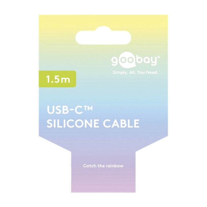 GOOBAY Cable de silicona carga y datos tipo C USB-C 2.0