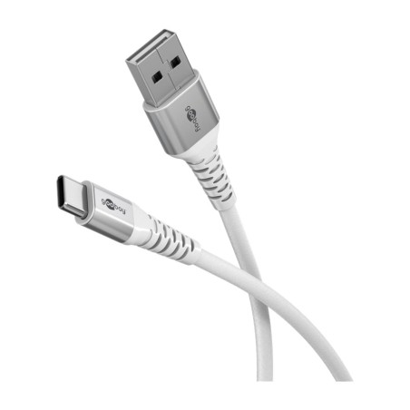 câble textile ultra-doux usb-a vers usb type-c 2.0 60w 2m 74531