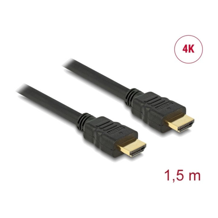 DELOCK Cable HDMI de alta velocidad con Ethernet 4K 1,5M
