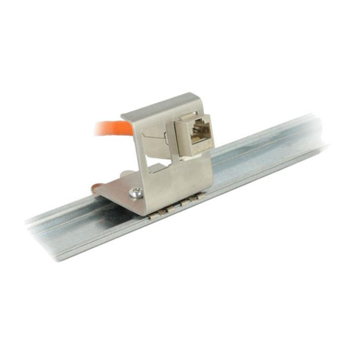 DELOCK Support pour rail DIN 2 modules Keystone 86255