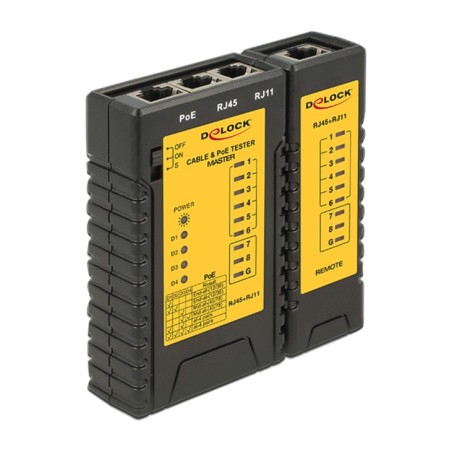 tester per cavi di rete con rilevamento poe rj45 86107