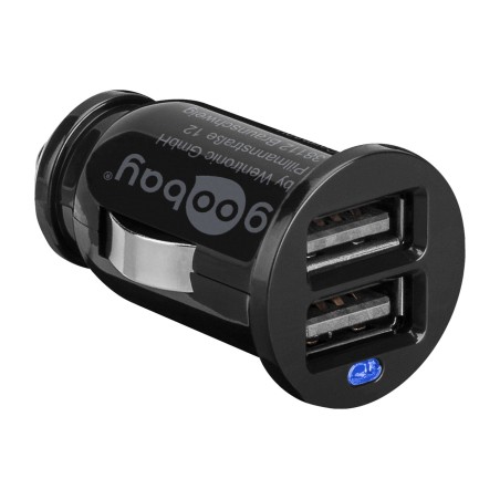 dual usb type-a car charger for cigarette lighter socket 12-24v 44177