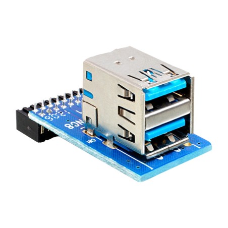 adattatore interno da connettore usb a 19 pin a 2 porte di tipo a 3.2 gen 1 41865
