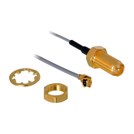 cable de antena hembra para montaje en panel rp-sma a u.fl 0,2m 88340