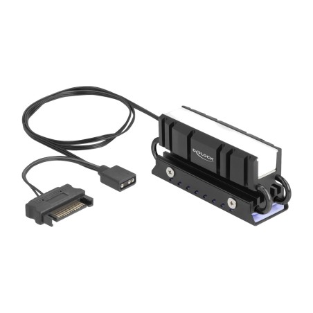 disipador de cobre y aluminio con iluminación argb para ssd m.2 2280 83x26x34mm 18460