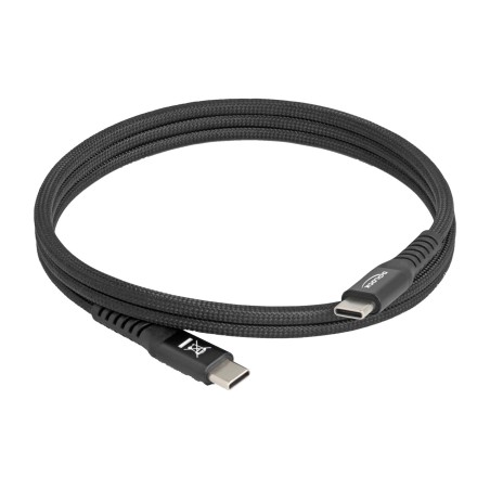 cable magnético de datos y carga con funda textil usb-c/usb-c 2.0 pd 60w