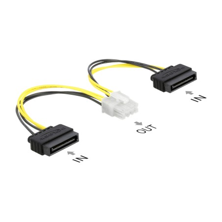cable adaptador de alimentación de 2 sata a eps de 8 pines 0,15m 83020