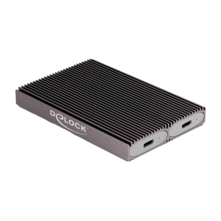 box esterno doppio per 2 ssd m.2 nvme e sata usb-c 10gbps 42028