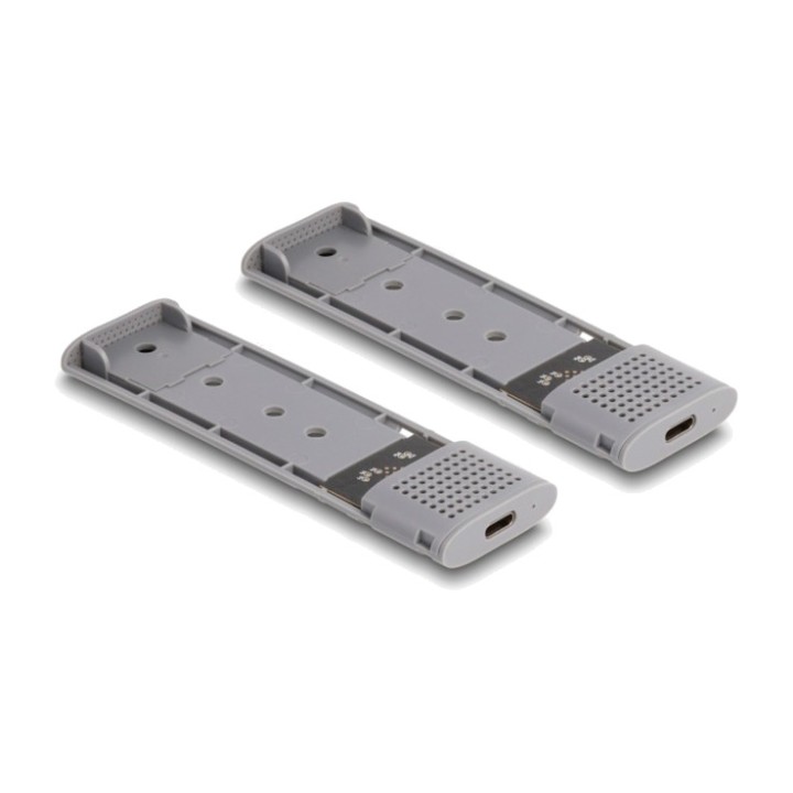 DELOCK Externes Dual-Gehäuse für 2 M.2 NVMe- und SATA-SSDs