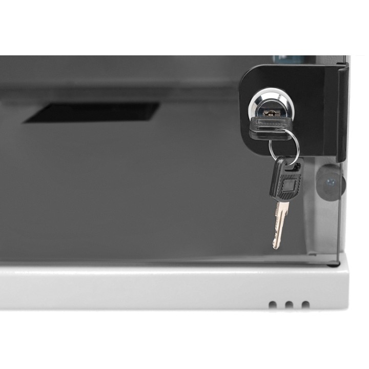 DIGITUS Armario rack de pared sin montar con puerta cristal