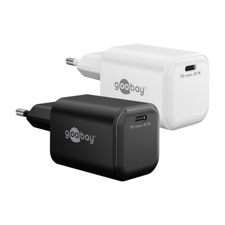 1-port fast wall charger usb-c nano pd gan 65w