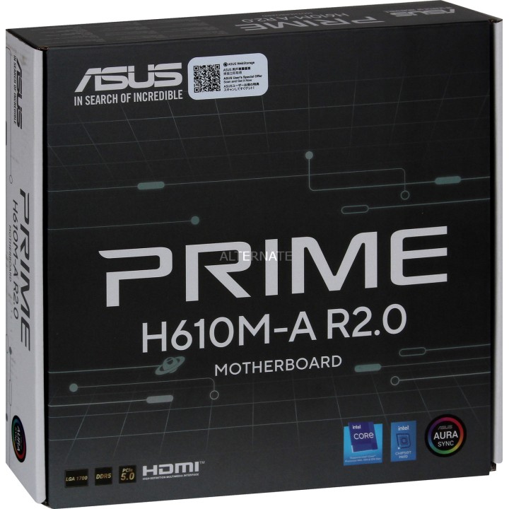 ASUS Placa base micro ATX para Intel PRIME H610M-A R2.0