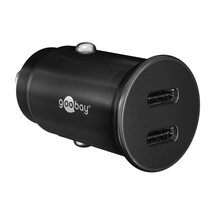 GOOBAY Chargeur rapide de voiture à 2 ports USB-C PD 30W