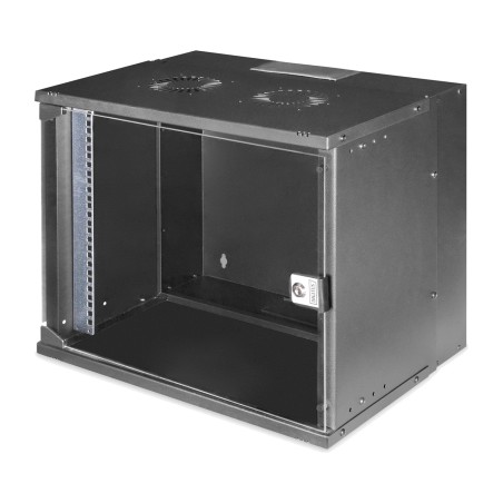 wall-mounted rack cabinet with glass door soho pro 19" 9u 540x400mm
