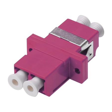duplex fiber optic coupler lc/lc om4-multimodo