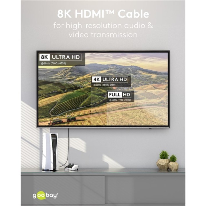 GOOBAY Ultra High Speed HDMI cable PLUS 2.1 8K 60HZ 5M