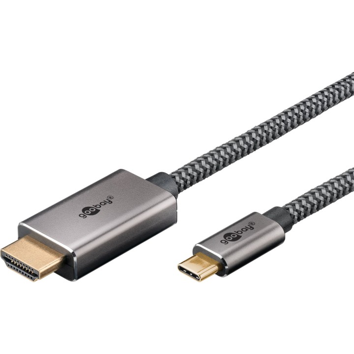GOOBAY Braided USB-C to HDMI adapter cable 4K 60HZ