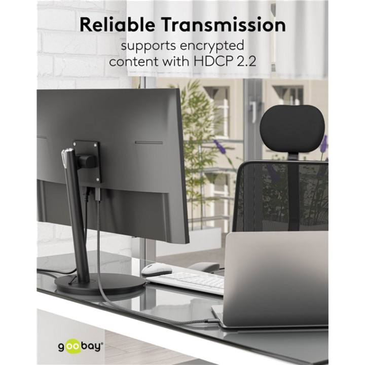 GOOBAY Cable adaptador USB-C a HDMI trenzado 4K 60HZ