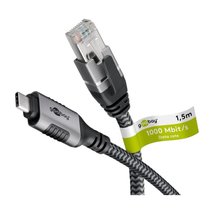 GOOBAY Cable adaptador de red USB-C a RJ45 3.2 GEN2 CAT6 FTP