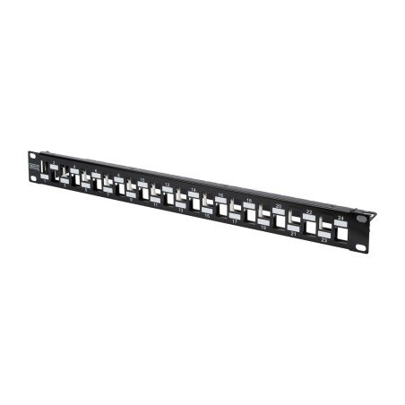 pannello patch modulare sfalsato non equipaggiato keystone-19" 1u 24x