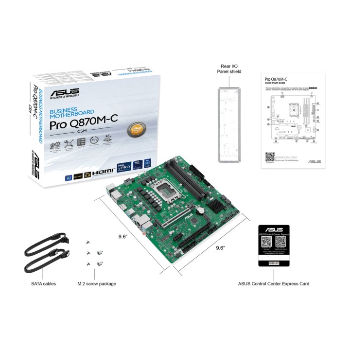 ASUS Micro ATX motherboard for Intel PRO Q870M-C-CSM LGA1851