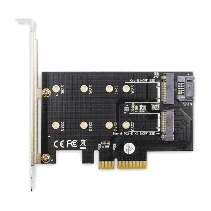 DIGITUS Scheda PCIe a basso profilo per SSD M.2 NVMe 3.0 X4