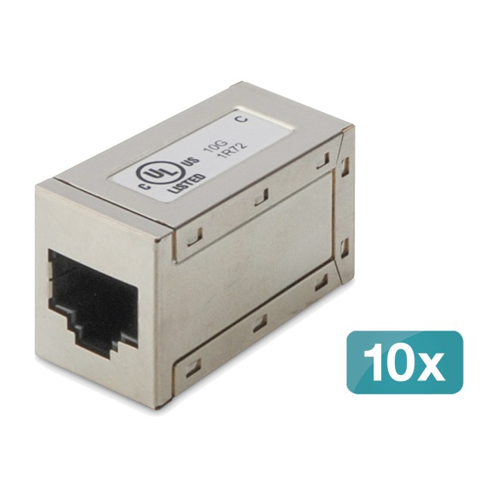 DIGITUS Coupleur réseau RJ45 blindé CAT6 AT-AG 8/8 C6S 10