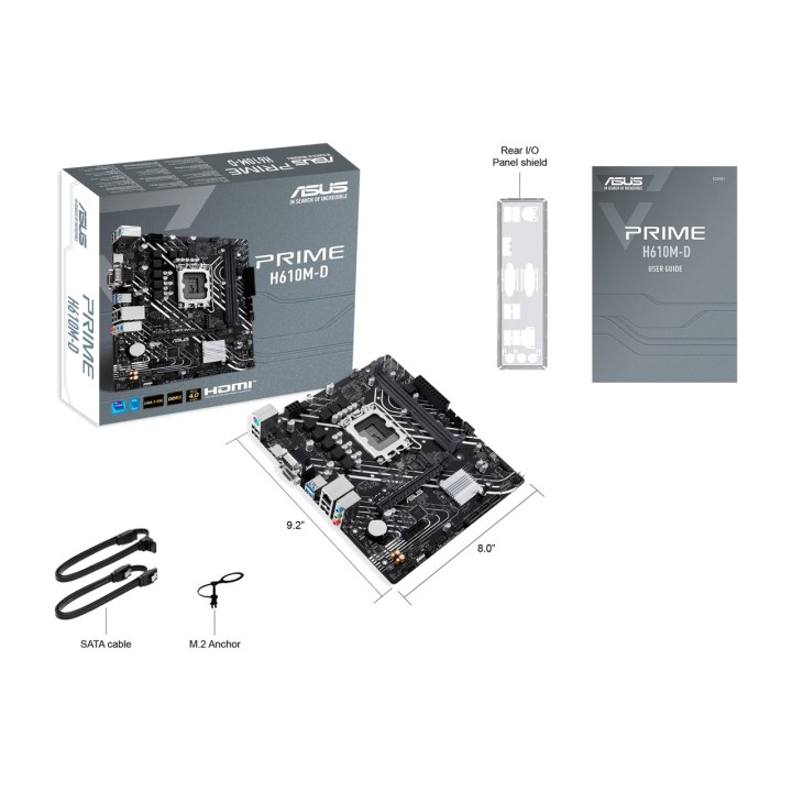 ASUS Micro ATX motherboard for Intel PRIME H610M-D LGA1700