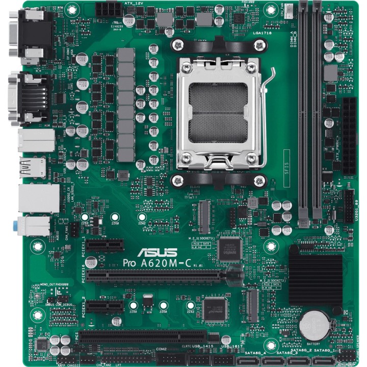 ASUS Scheda madre micro ATX per AMD PRO A620M-C-CSM AM5