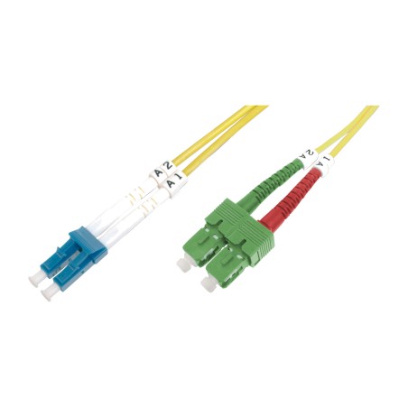 duplex-singlemode-glasfaser-patchkabel os2 lc/apc-lc/pc 1m