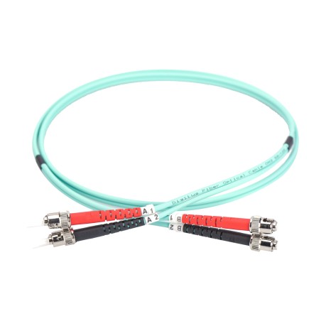 latiguillo de fibra óptica multimodo dúplex st-st om3