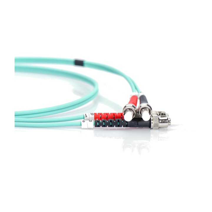 DIGITUS Duplex multimode fibre-optic patch cable ST-ST OM3