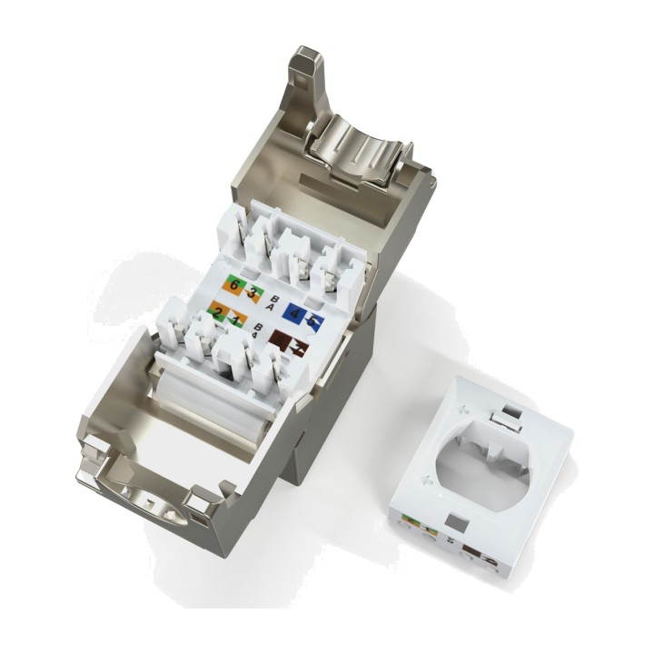 DIGITUS Module keystone compact blindé sans outil CAT6A RJ45