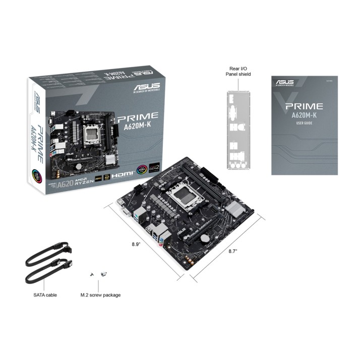 ASUS Scheda madre micro ATX per AMD PRIME A620M-K AM5 DDR5