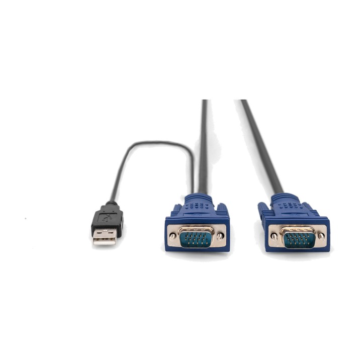 DIGITUS KVM console cable set USB-VGA 1,8M 100159351