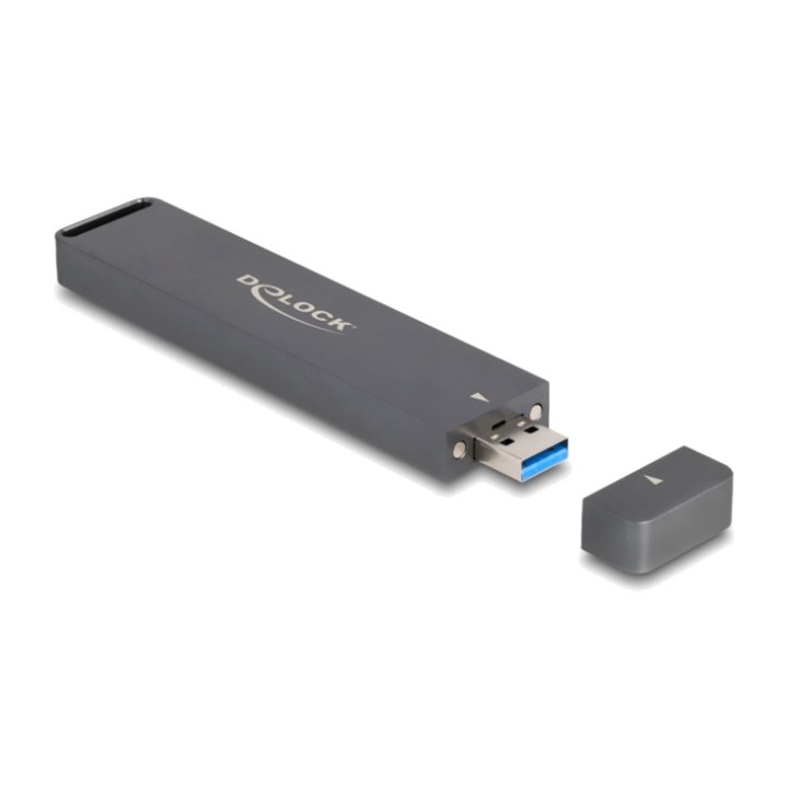 DELOCK Alloggiamento esterno per SSD M.2 NVMe e SATA USB-A
