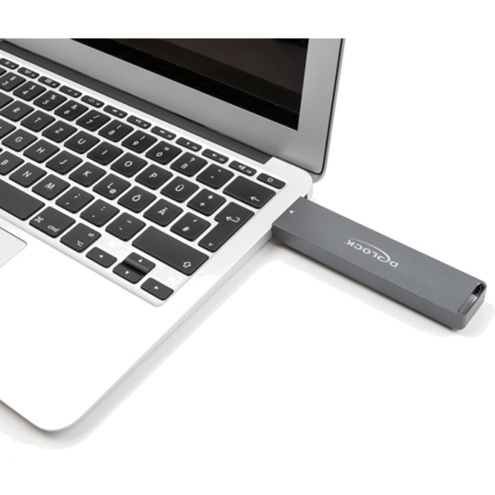 DELOCK Alloggiamento esterno per SSD M.2 NVMe e SATA USB-A