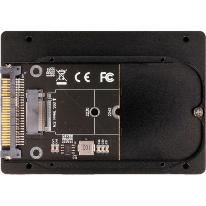 DELOCK Convertidor de U.2 a SSD M.2 NVMe con carcasa 2,5"