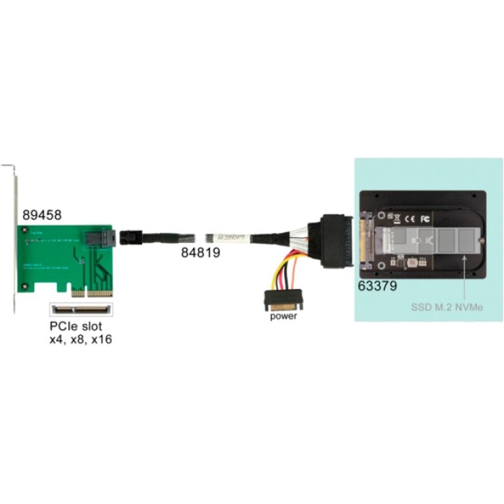 DELOCK U.2-zu-M.2-NVMe-SSD-Konverter mit Gehäuse 2,5"
