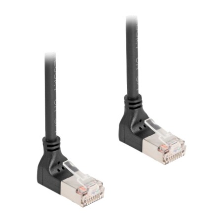 latiguillo de red fino acodado a 90 grados cat6a s/ftp rj45