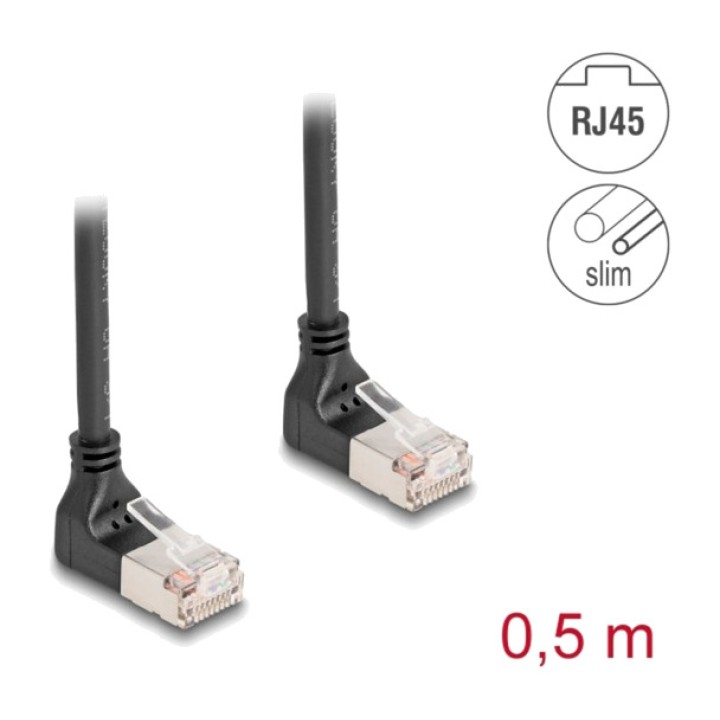 DELOCK Cavetto di rete sottile angolato a 90 gradi CAT6A