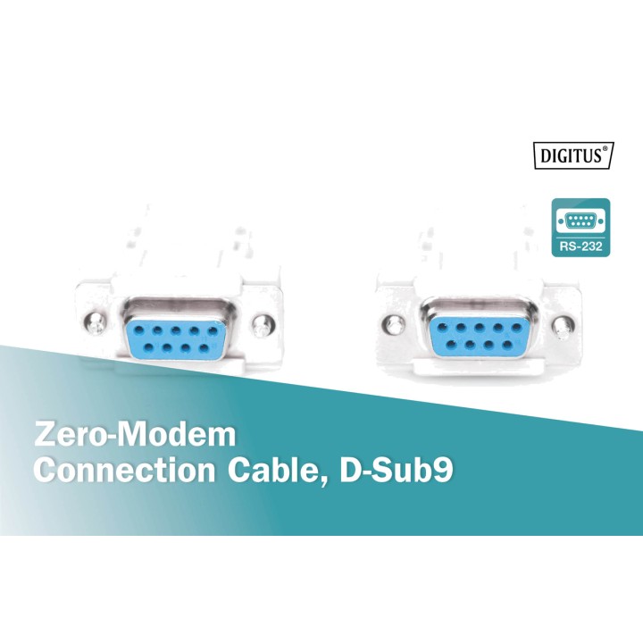 DIGITUS Câble série null modem D-SUB9 H/H 100156184VAR