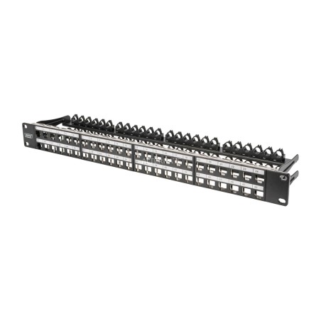 geschirmtes modulares patchpanel mit hoher packungsdichte keystone-19" 1u 48x