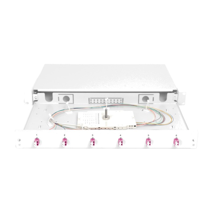 DIGITUS Bestückte Glasfaser-Spleißbox für Rackmontage 19" 1U