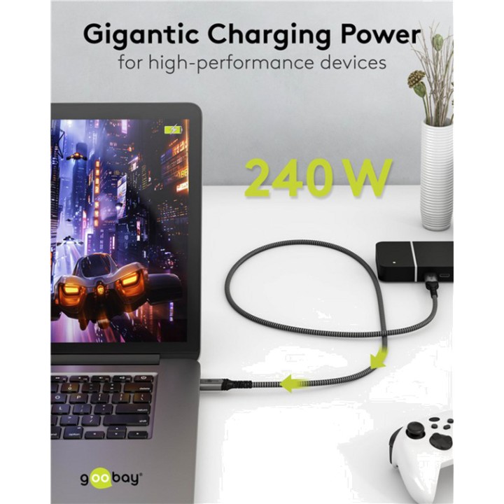 GOOBAY Câble USB Type-C vers USB-C USB4 GEN 3X2 40GBPS PD