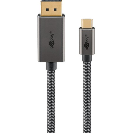 cavo adattatore intrecciato da usb-c a displayport 1.2 4k 60hz 1m